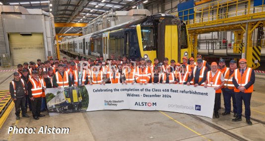 Refurbishment of SWR’s Class 458 fleet complete