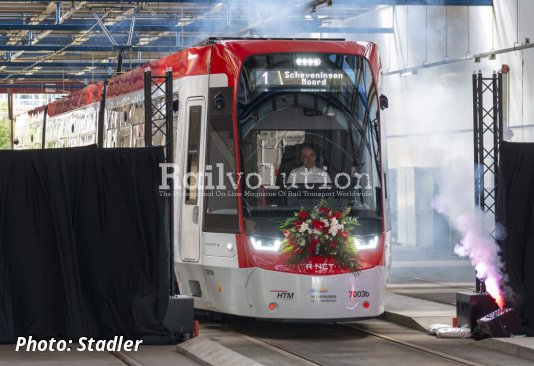 First Stadler tram for Den Haag